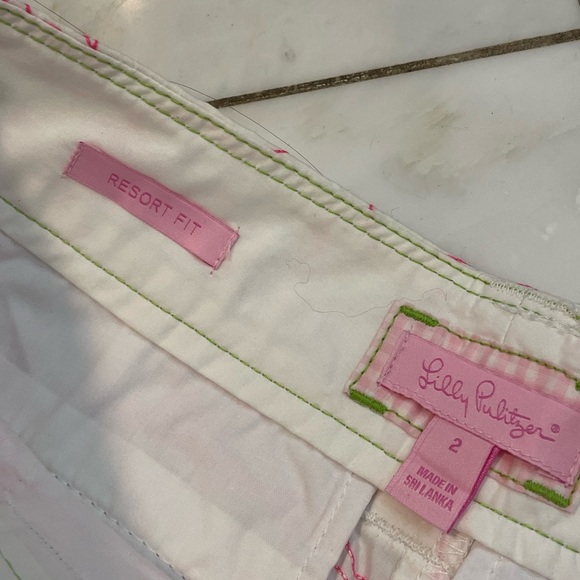 NWT Lilly Pulitzer Resort Fit Alligator Embroidered 9” Bermuda shorts size 2 - Picture 2 of 9